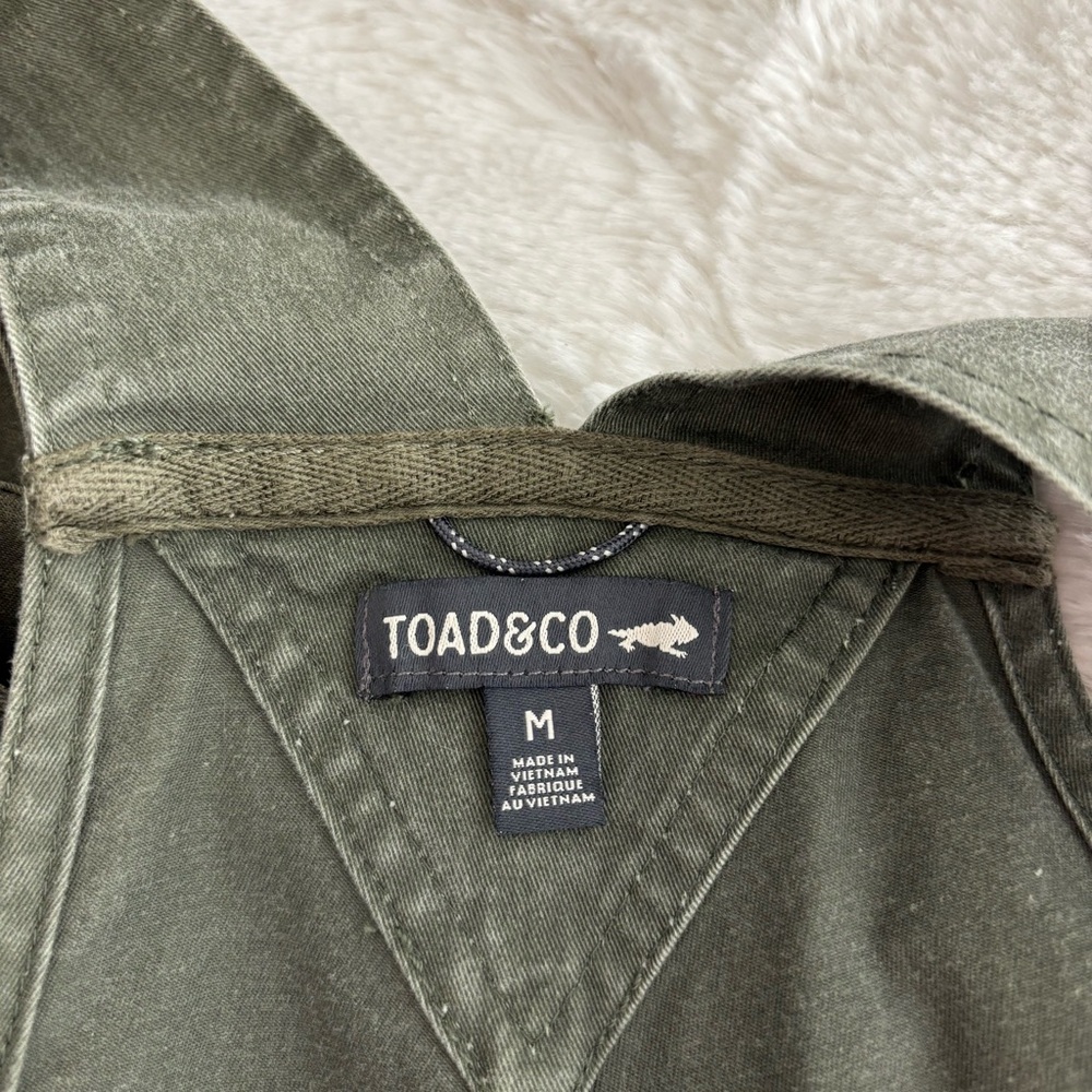Toad & Co. Cottonwood Overall Size Medium Green Organic Cotton Blend Outdoor - Picture 8 of 11